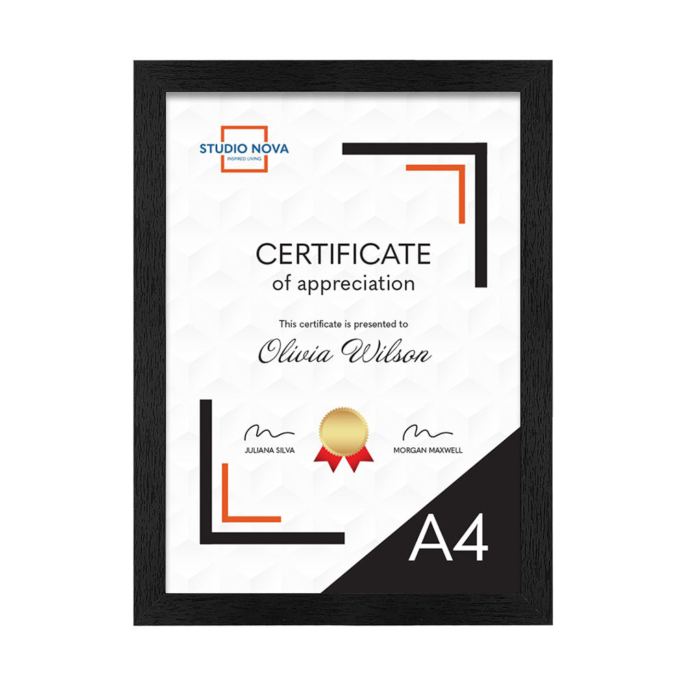 Studio Nova Home Basics Picture Poster/Certificate Frame Black, 2pcs.