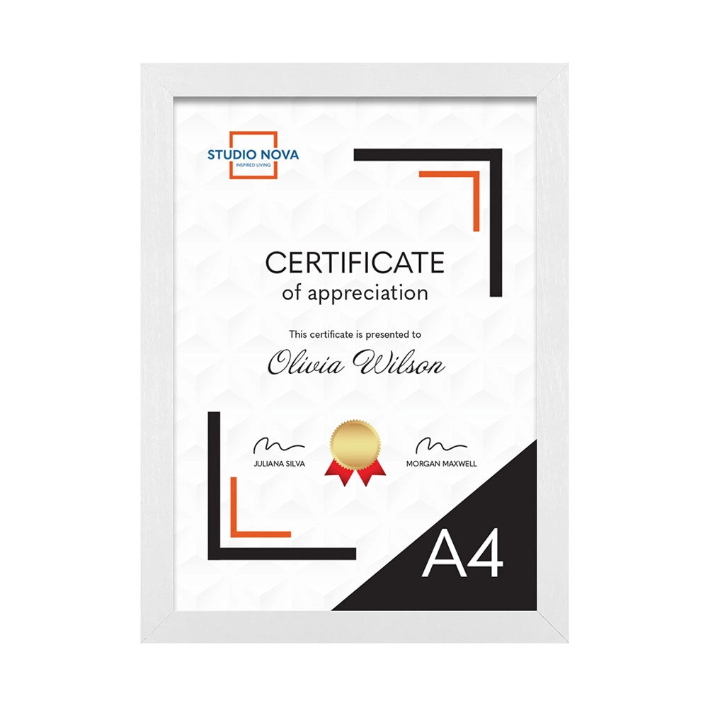 Studio Nova Home Basics Picture Poster/Certificate Frame White, 2pcs.