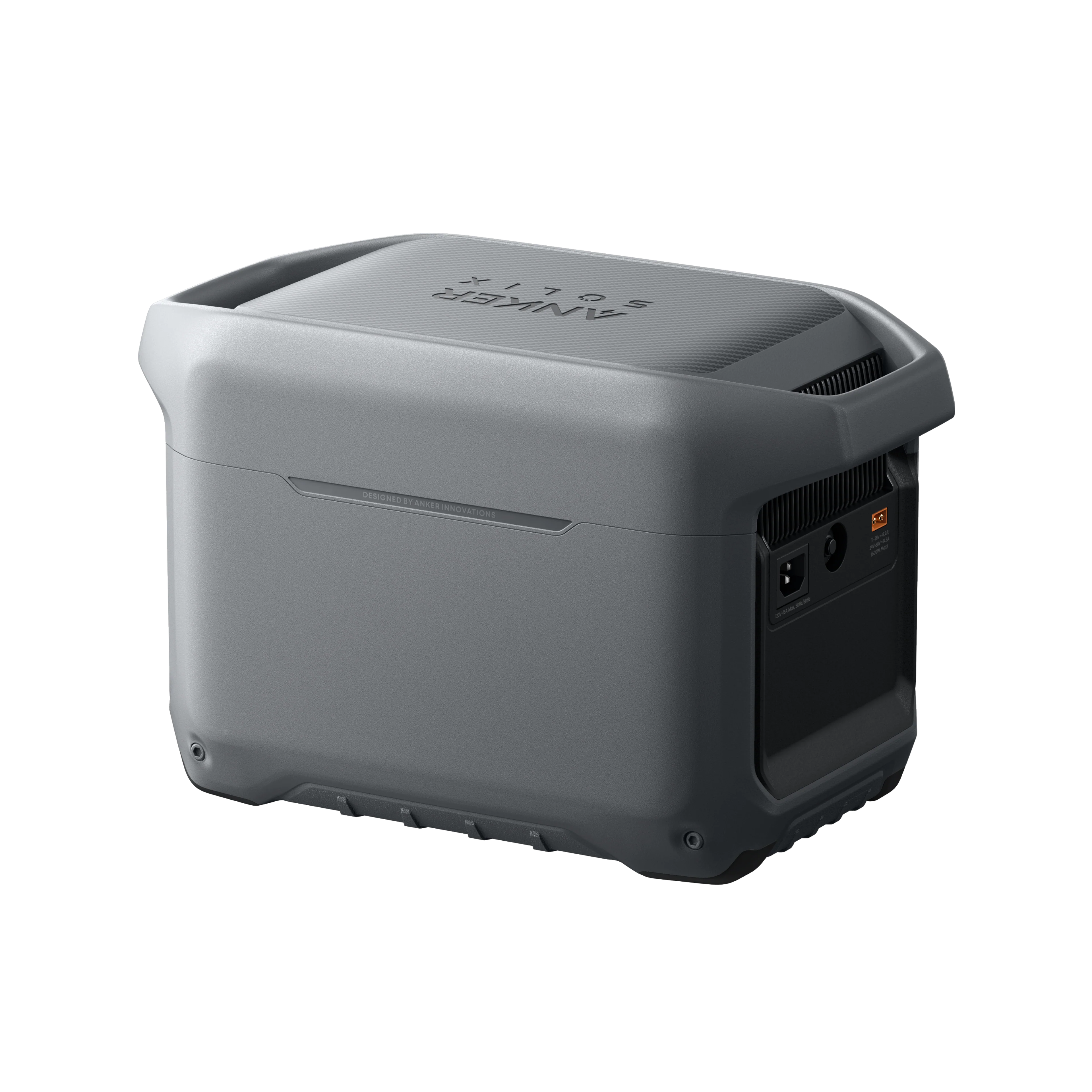 Portable power station with brand logo on a white background