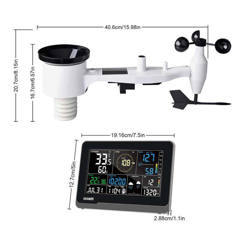 ECOWITT WS3900 Weather Station with 7-in-1 Sensore