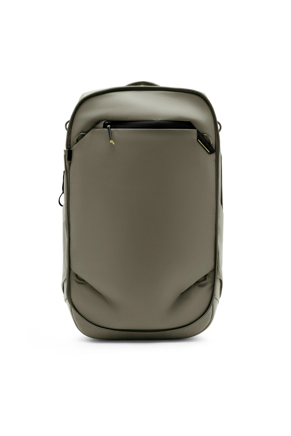 Beige small backpack on a white background