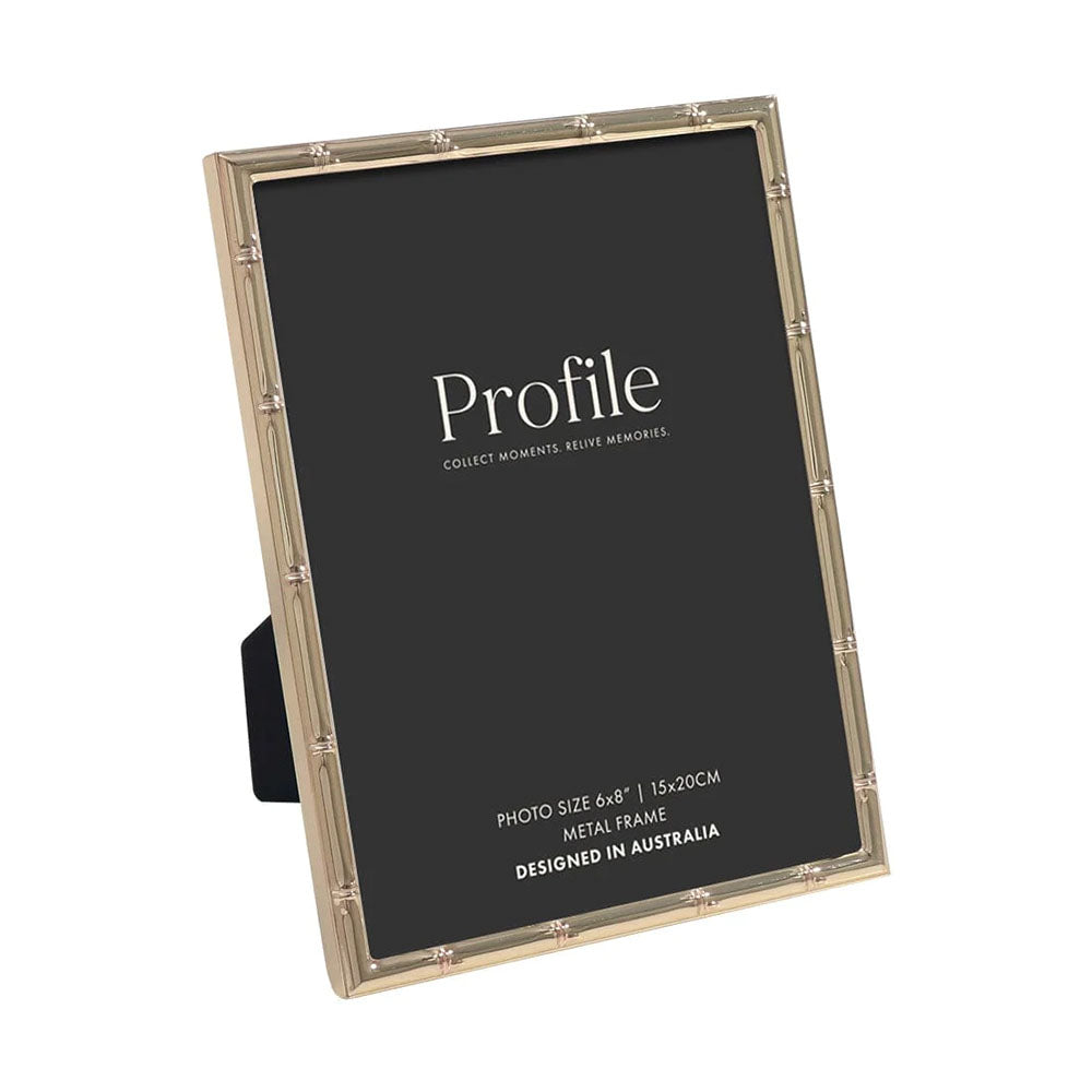 Profile Bamboo Rose Gold Metal Photo Frame