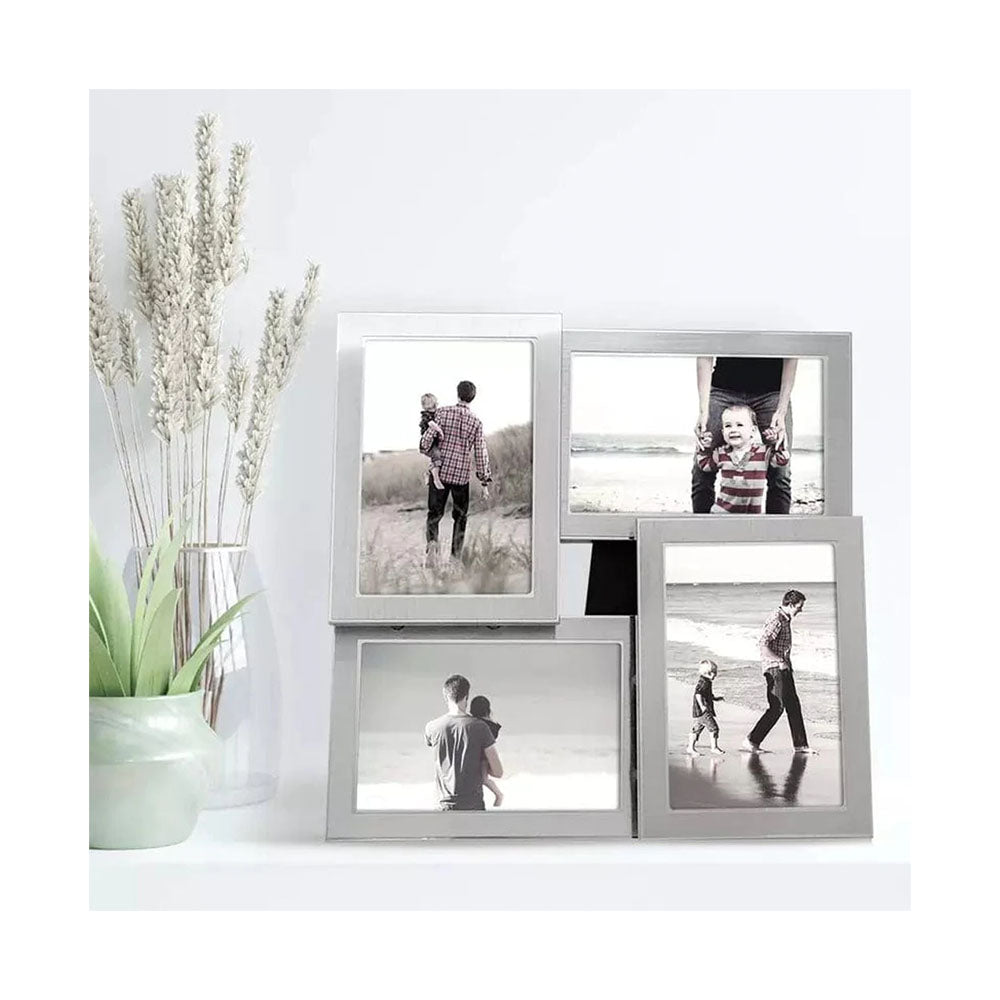 Profile Eternal Silver Metal Collage Four Photo Frame 4x6