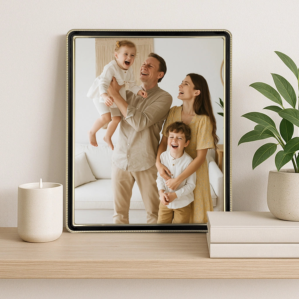 Profile Heirloom Black/Gold Beaded Metal Photo Frames