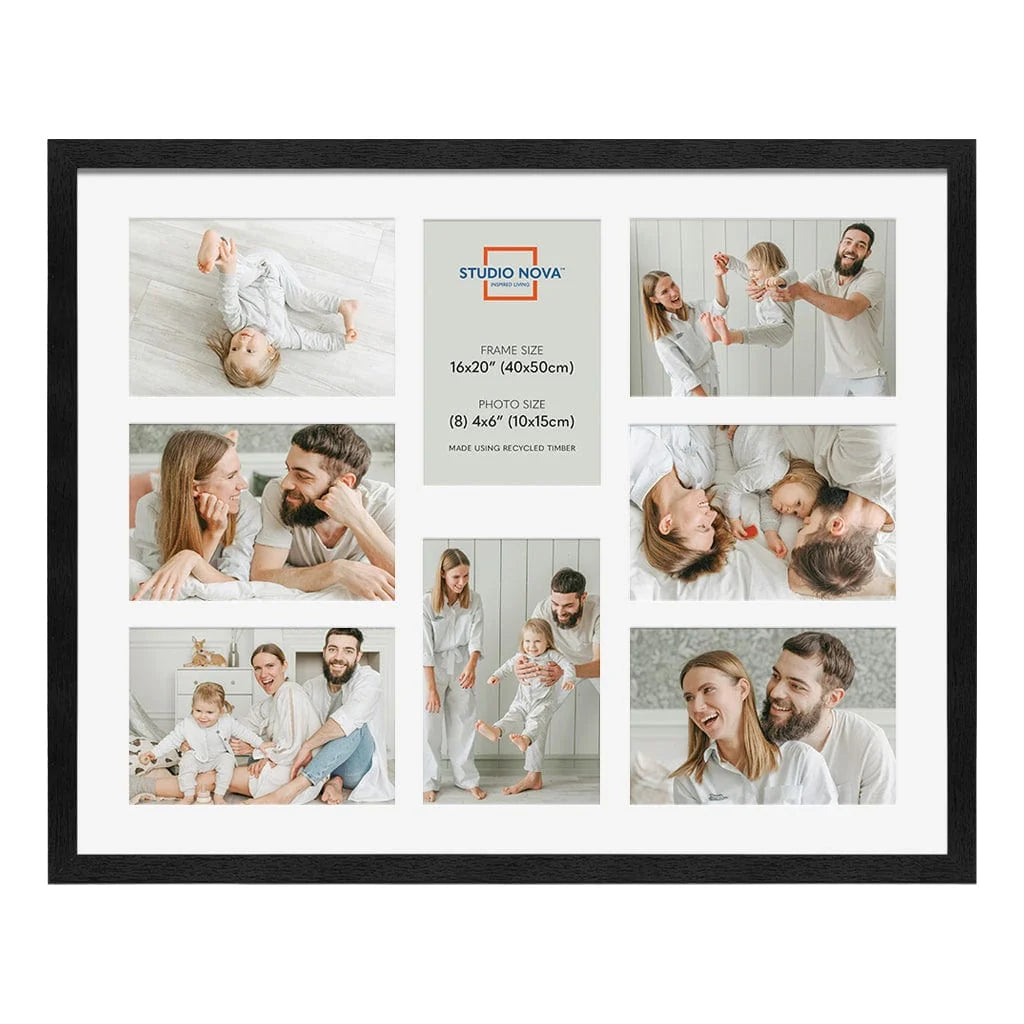 Studio Nova Collage Photo Frame 16x20in (8 Photos) - Black