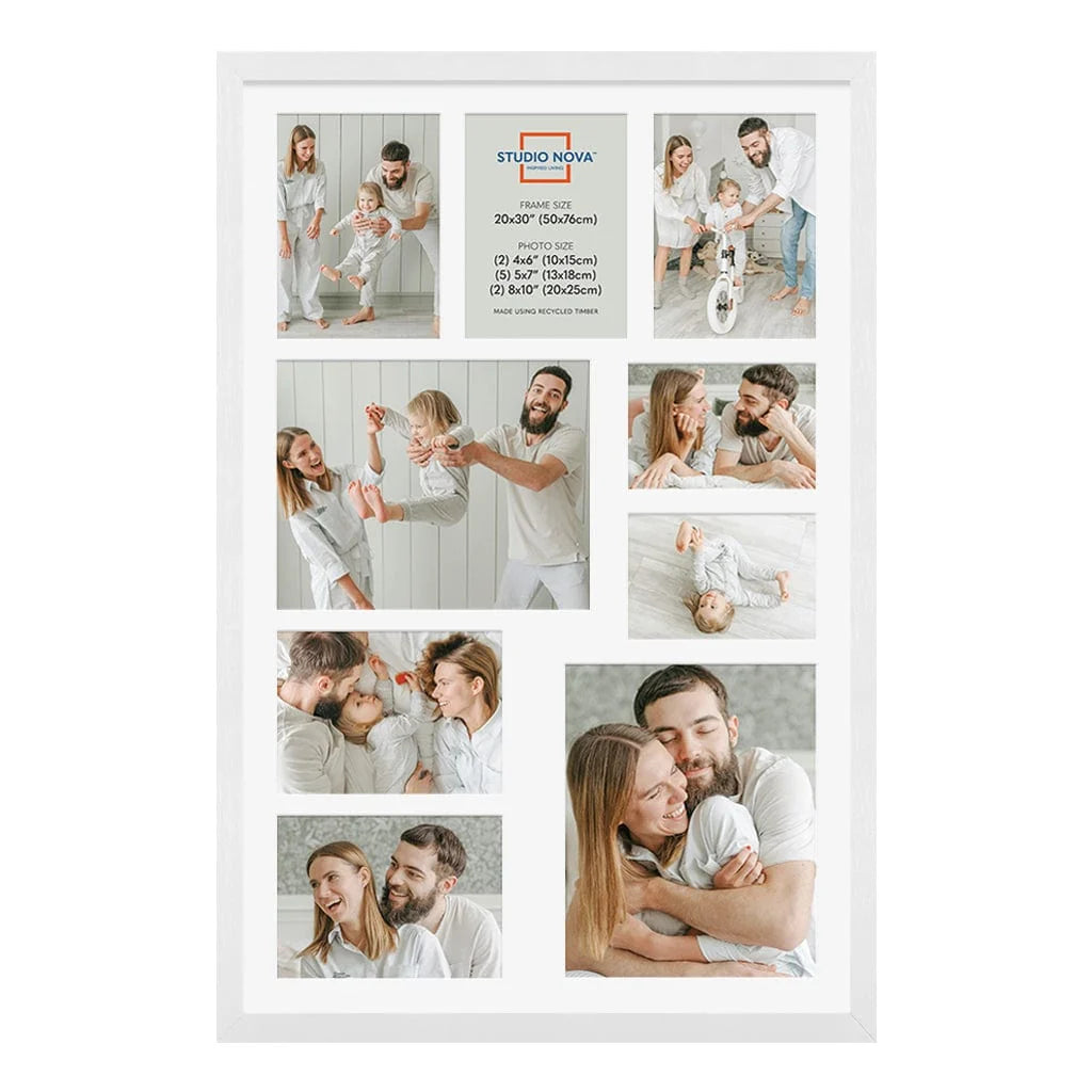 Studio Nova Collage Photo Frame 20x30in (9 Photos) - White