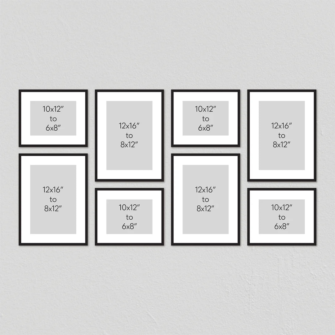 Studio Nova Gallery Photo Wall Frame Set (8 Piece) White