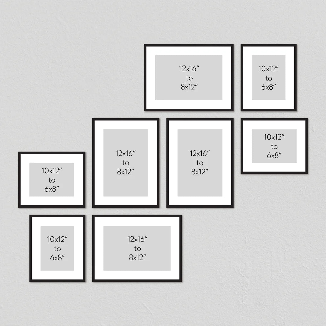 Studio Nova Gallery Photo Wall Frame Set (8 Piece) White