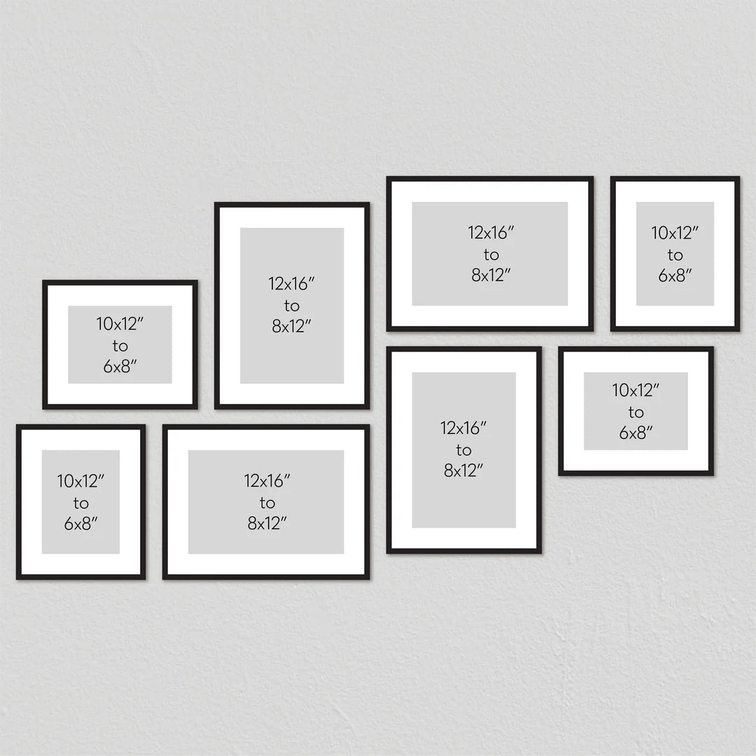Studio Nova Gallery Photo Wall Frame Set (8 Piece) White