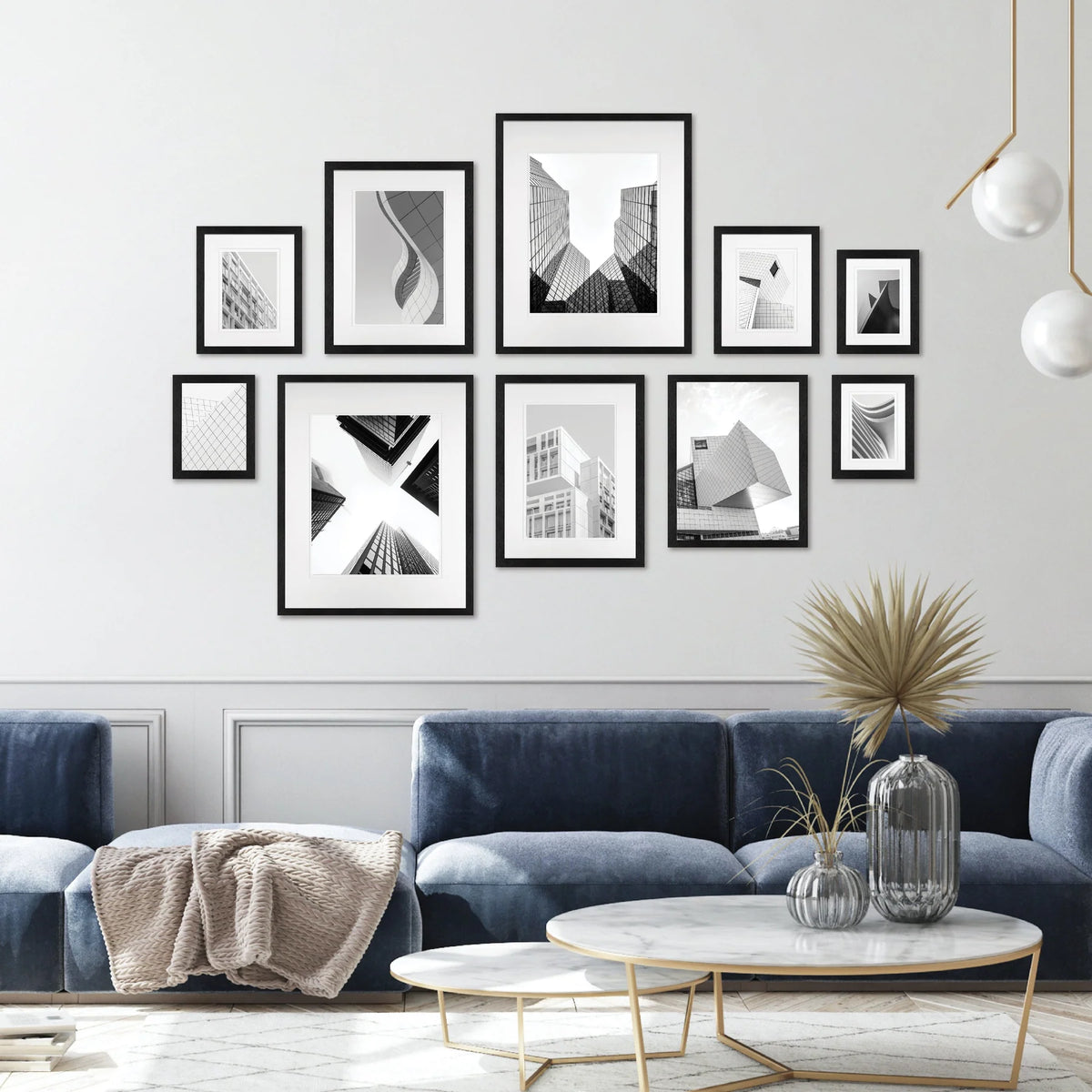 Studio Nova Gallery Wall Photo Frame Set (10 Piece) - Black