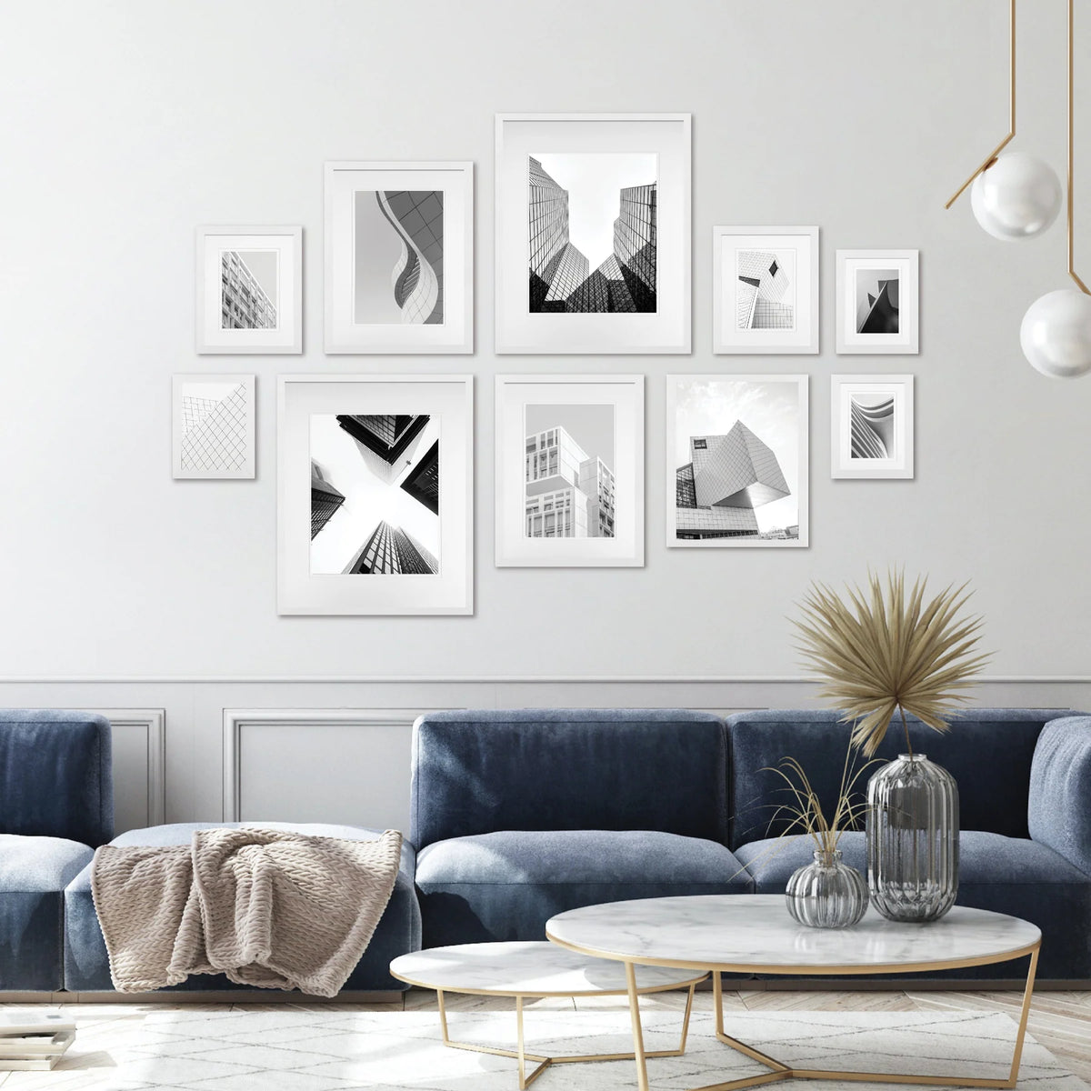 Studio Nova Gallery Wall Photo Frame Set (10 Piece) - White