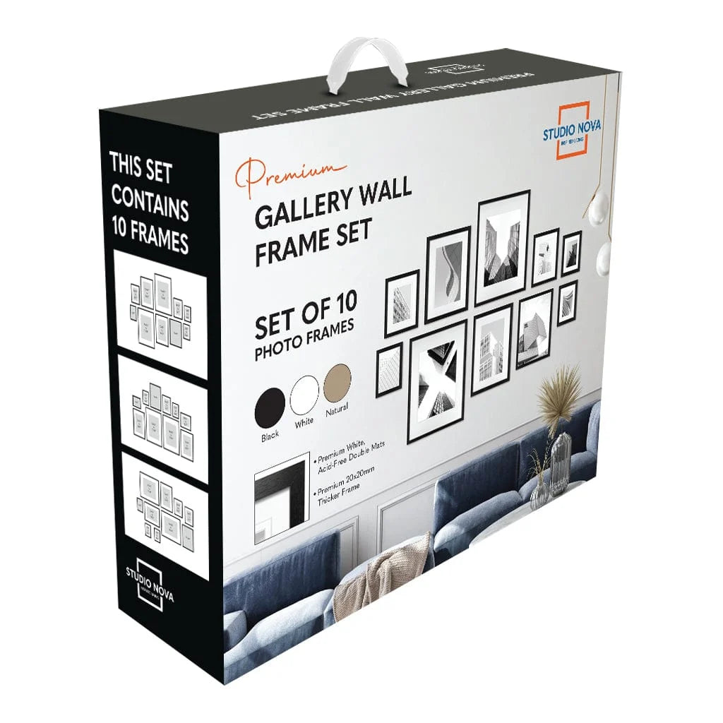 Studio Nova Gallery Wall Photo Frame Set (10 Piece) - White