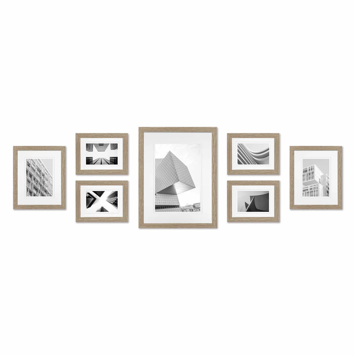 Studio Nova Gallery Wall Photo Frame Set (7 Piece) - Natural