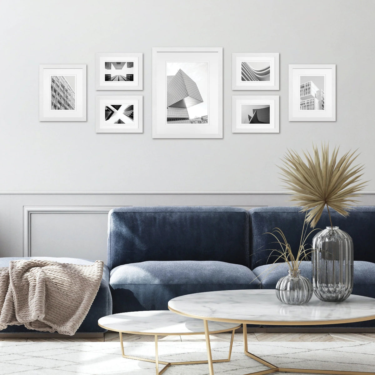 Studio Nova Gallery Wall Photo Frame Set (7 Piece) - White