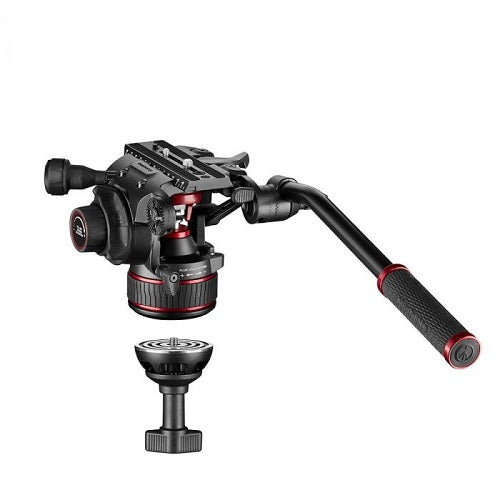 Manfrotto Nitrotech 608 Video Head with Carbon Twin Tripod with Ground Spreader