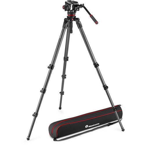 Manfrotto 504X Fluid Video Head with 536 Carbon Single Leg Tripod