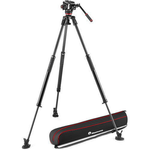 Manfrotto 504X Fluid Video Head with 635 Fast Carbon Single Leg Tripod