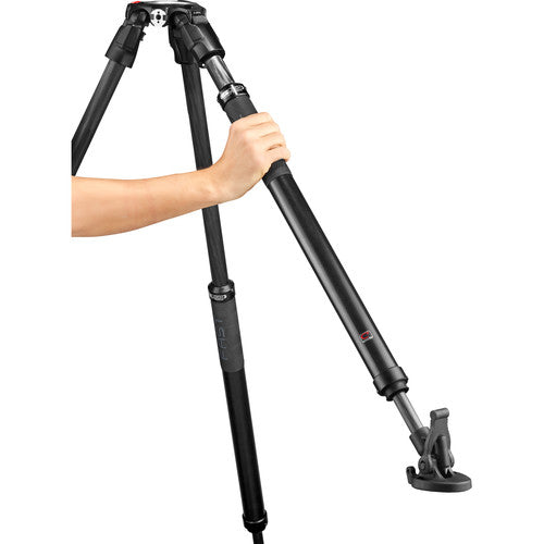 Manfrotto 504X Fluid Video Head with 635 Fast Carbon Single Leg Tripod