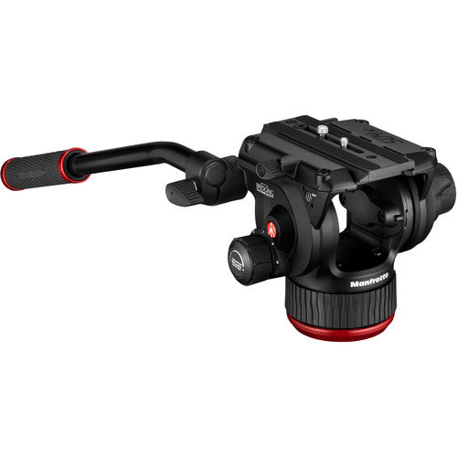 Manfrotto 504X Fluid Video Head with Aluminium Twin Leg Tripod with Ground Spreader