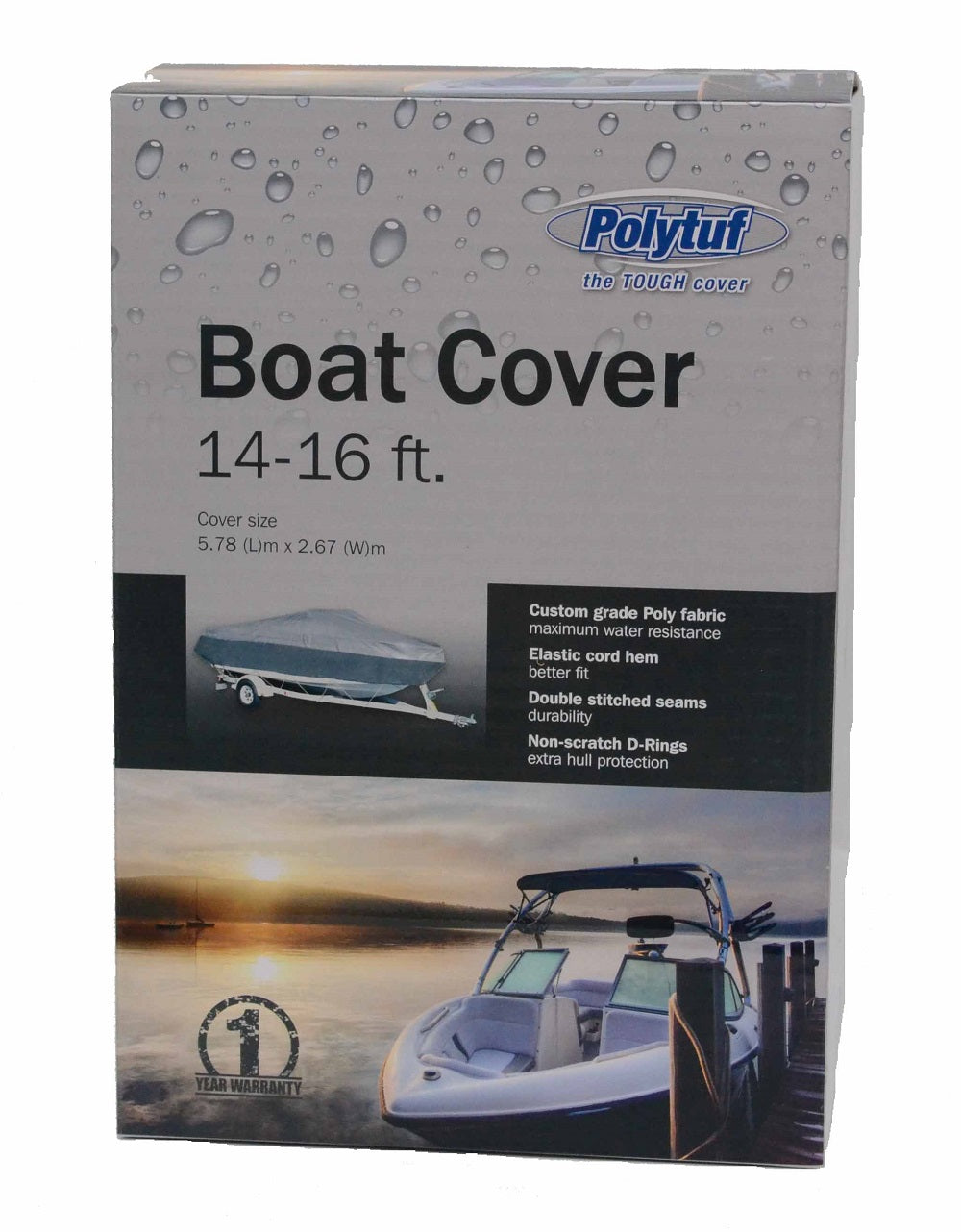 Polytuf Boat Cover Silver