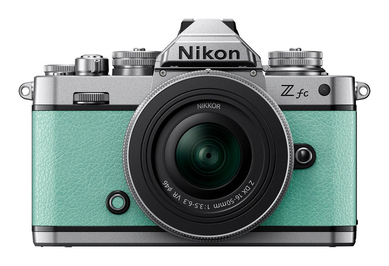 Nikon Z FC Mint Green with Nikkor Z DX 16-50mm VR Silver