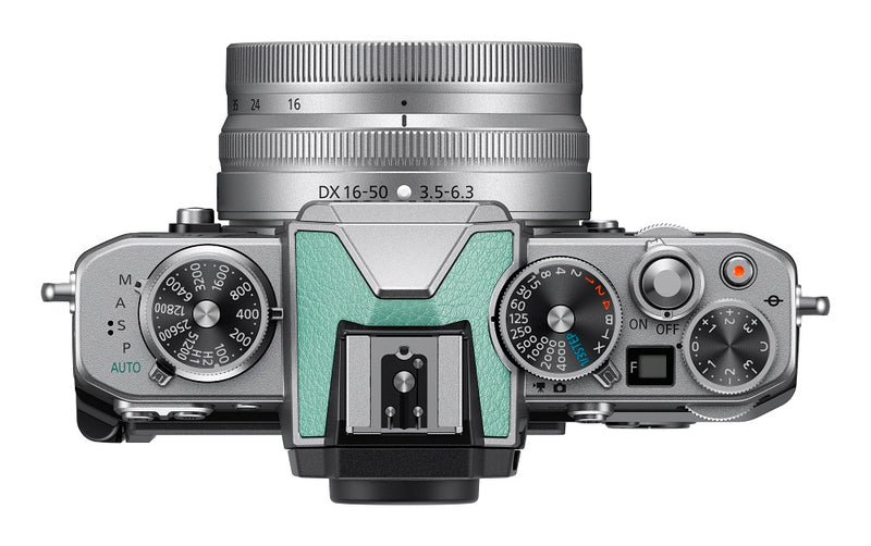 Nikon Z FC Mint Green with Nikkor Z DX 16-50mm VR Silver