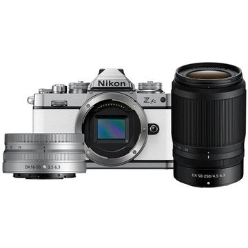 Nikon Z FC White with Nikkor Z DX 16-50mm VR Silver & 55-250 VR Black