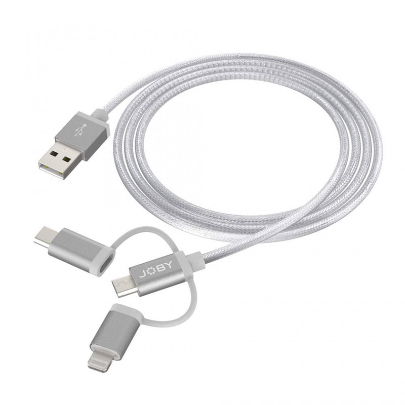 Joby Charge Sync Cable 3 In 1 1.2M Space Grey
