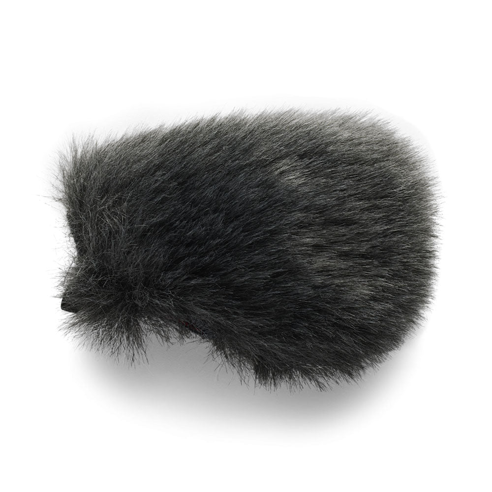 Image of Windjammer for Wavo Plus microphone. It has furry wind isolation cover made from high-quality synthetic fur. It slips over the Wavo PLUS foam windshield to provide additional wind protection with minimal loss of high-frequencies.