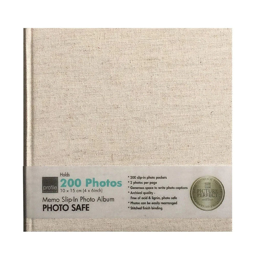 Profile PLUSH Linen Cream 4x6 Slip-In Photo Album