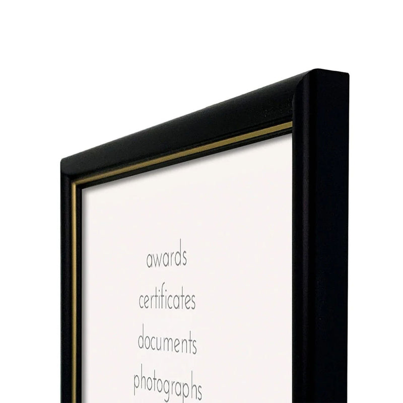 A Classic 15mm(W) x 15mm(D)matt black frame features a gold trim on the inner edge of the frame is made in Australia using the finest quality of eco-sustainable materials.