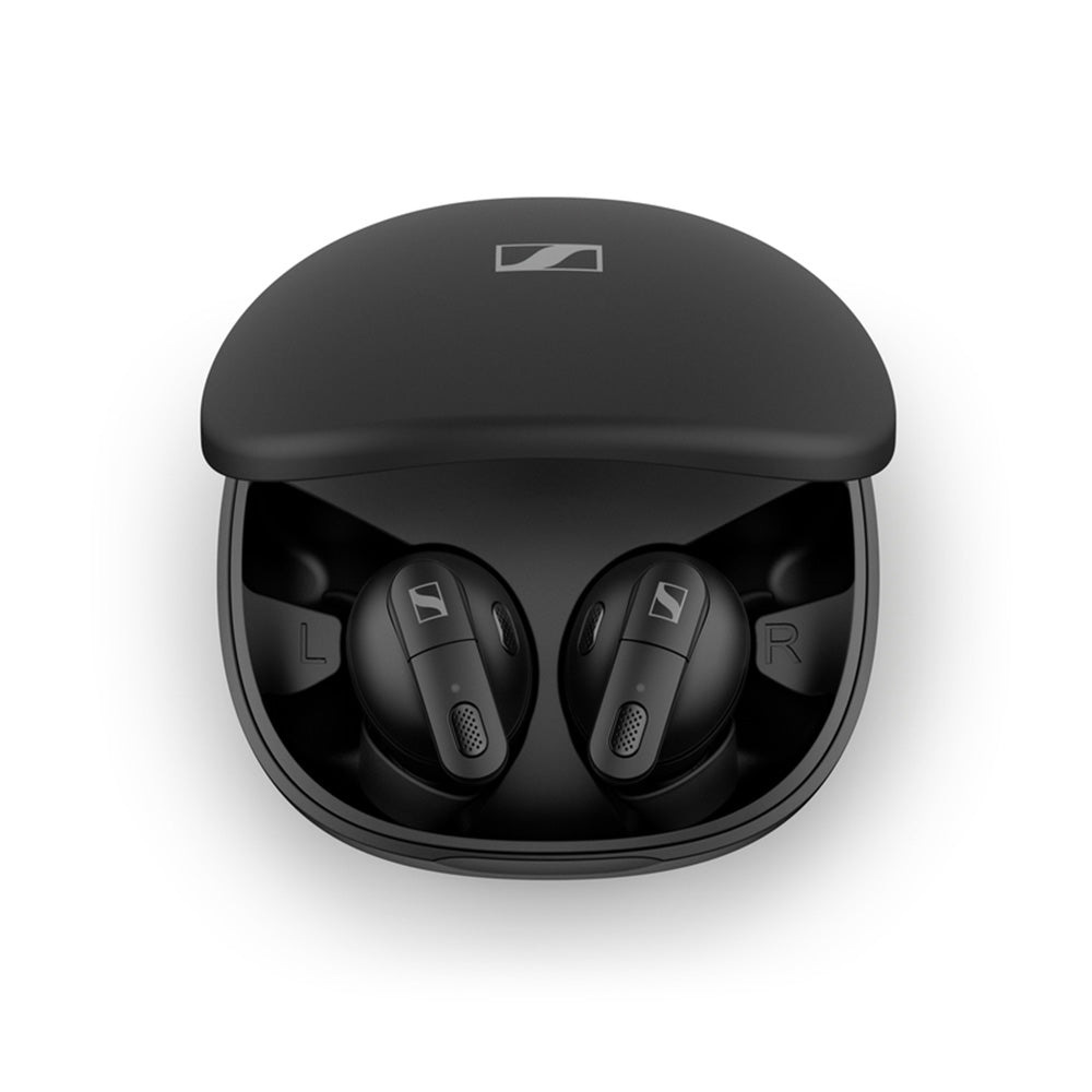 Sennheiser Conversation Clear Plus hearing solution, earplugs in the case view