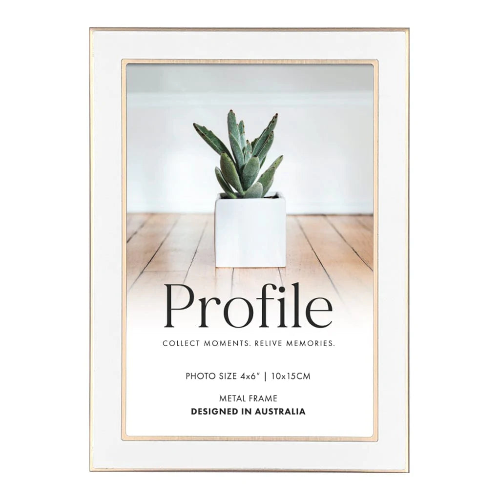 Profile Eternal White/Rose Gold Metal Photo Frame