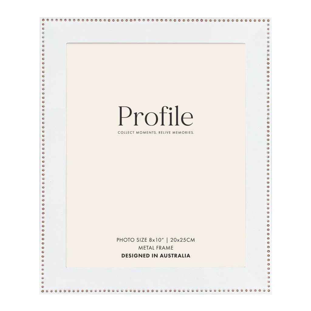 Profile NOBLE White Rose Gold Metal Photo Frame