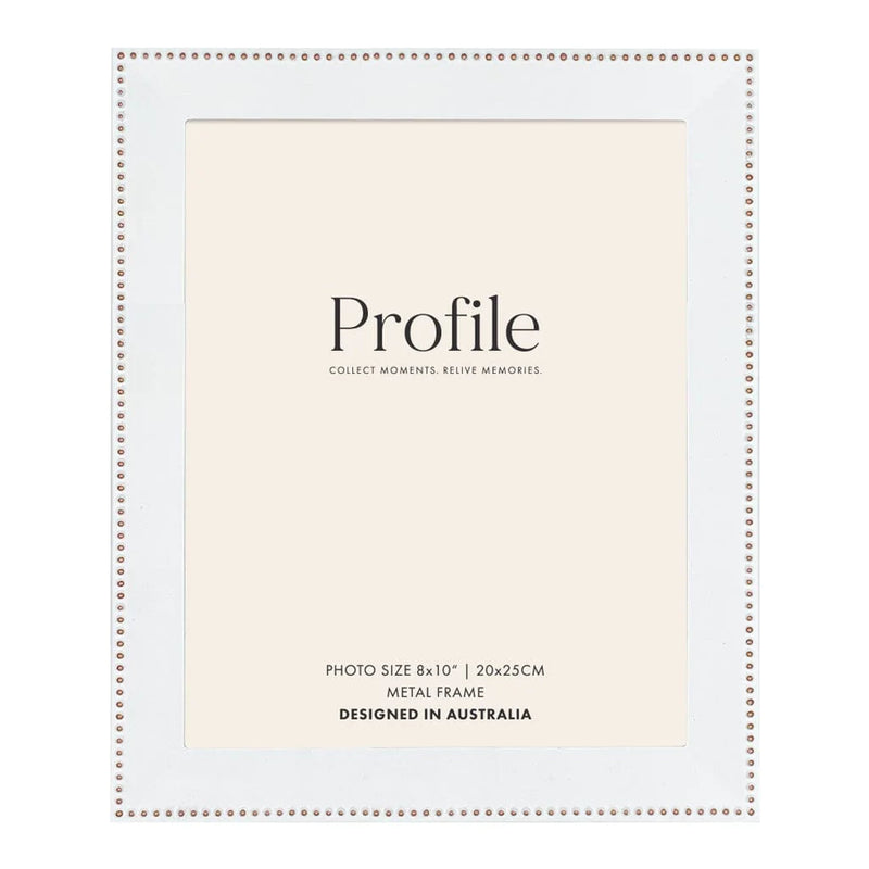 Profile NOBLE White Rose Gold Metal Photo Frame