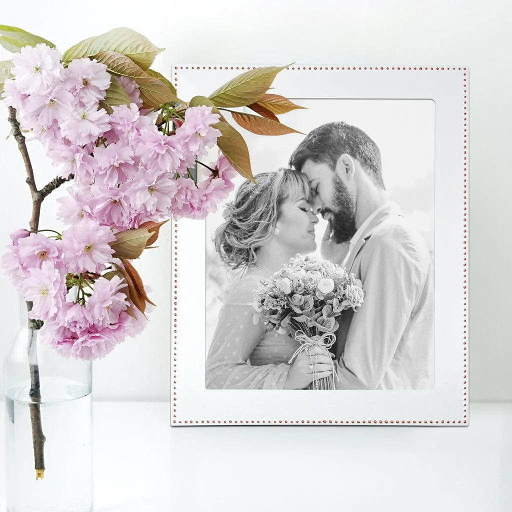 Profile NOBLE White Rose Gold Metal Photo Frame