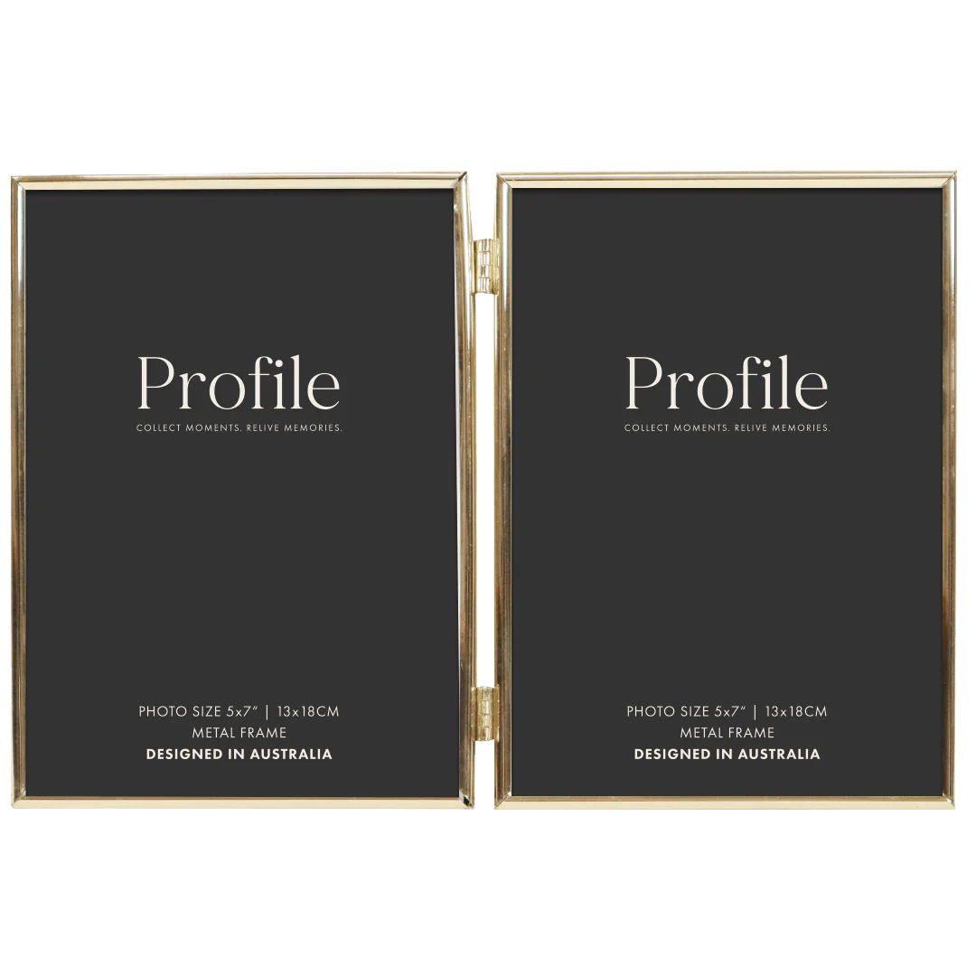 Profile Habitat Brass Hinged Metal Photo Frame